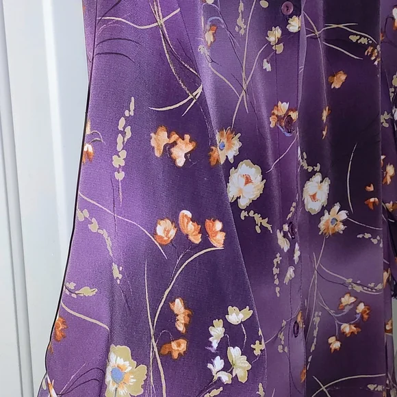 MG Floral Purple Blouse Size 22W/42 New With tags - Picture 3 of 5